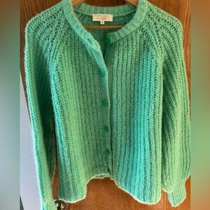 Sezane Emile Cardigan in Unique Green